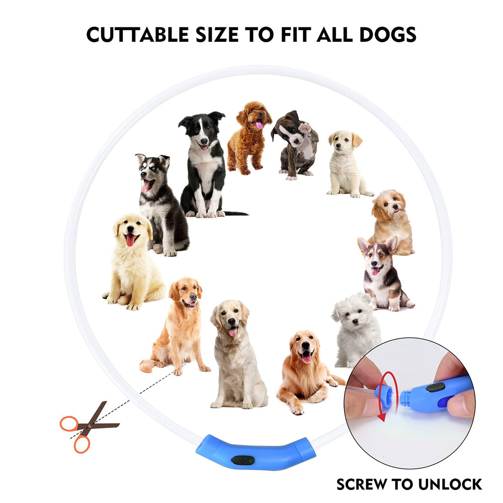 NOVKIN collar LED para perros, carga USB recargable rápida