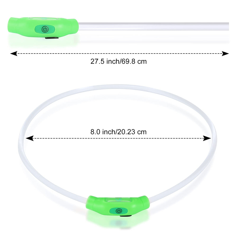 Novkin collar LED mejora la seguridad al caminar por la noche.