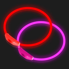 Novkin collar para perros con iluminación nocturna mejora la visibilidad durante paseos.