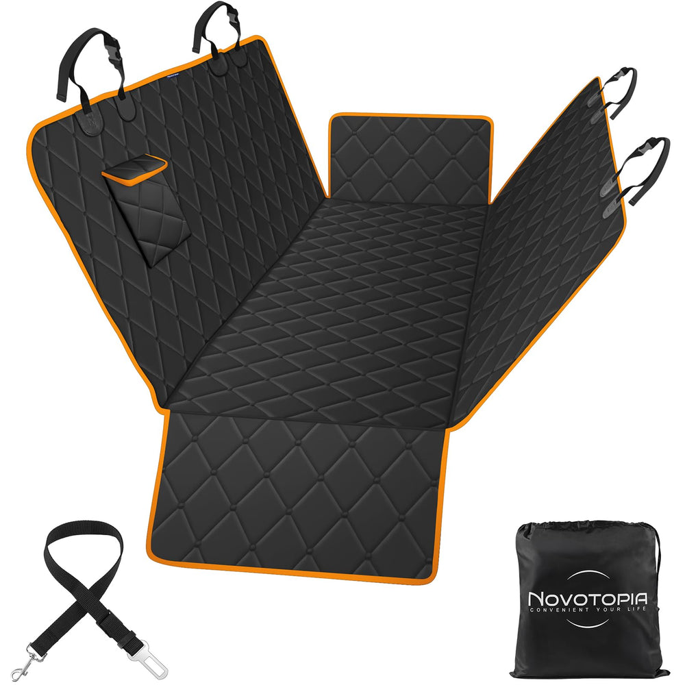Novotopia funda para asiento trasero de perro impermeable protege el interior y facilita la limpieza