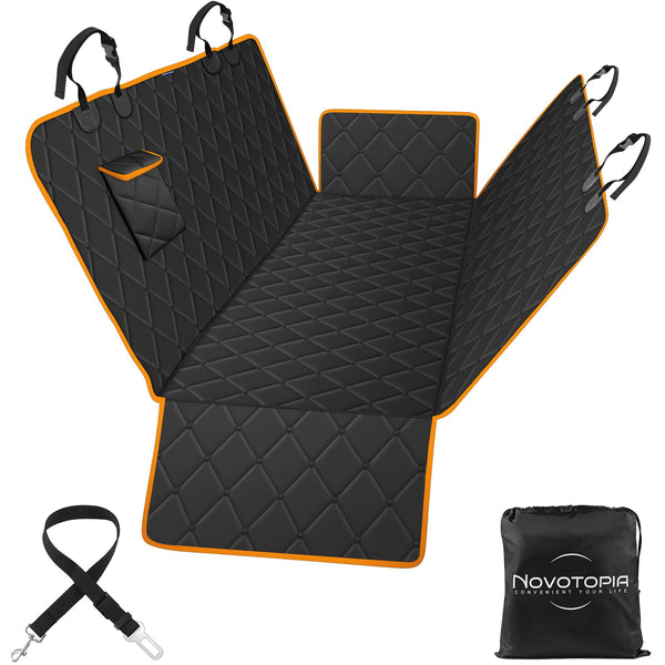Novotopia funda para asiento trasero de perro impermeable protege el interior y facilita la limpieza