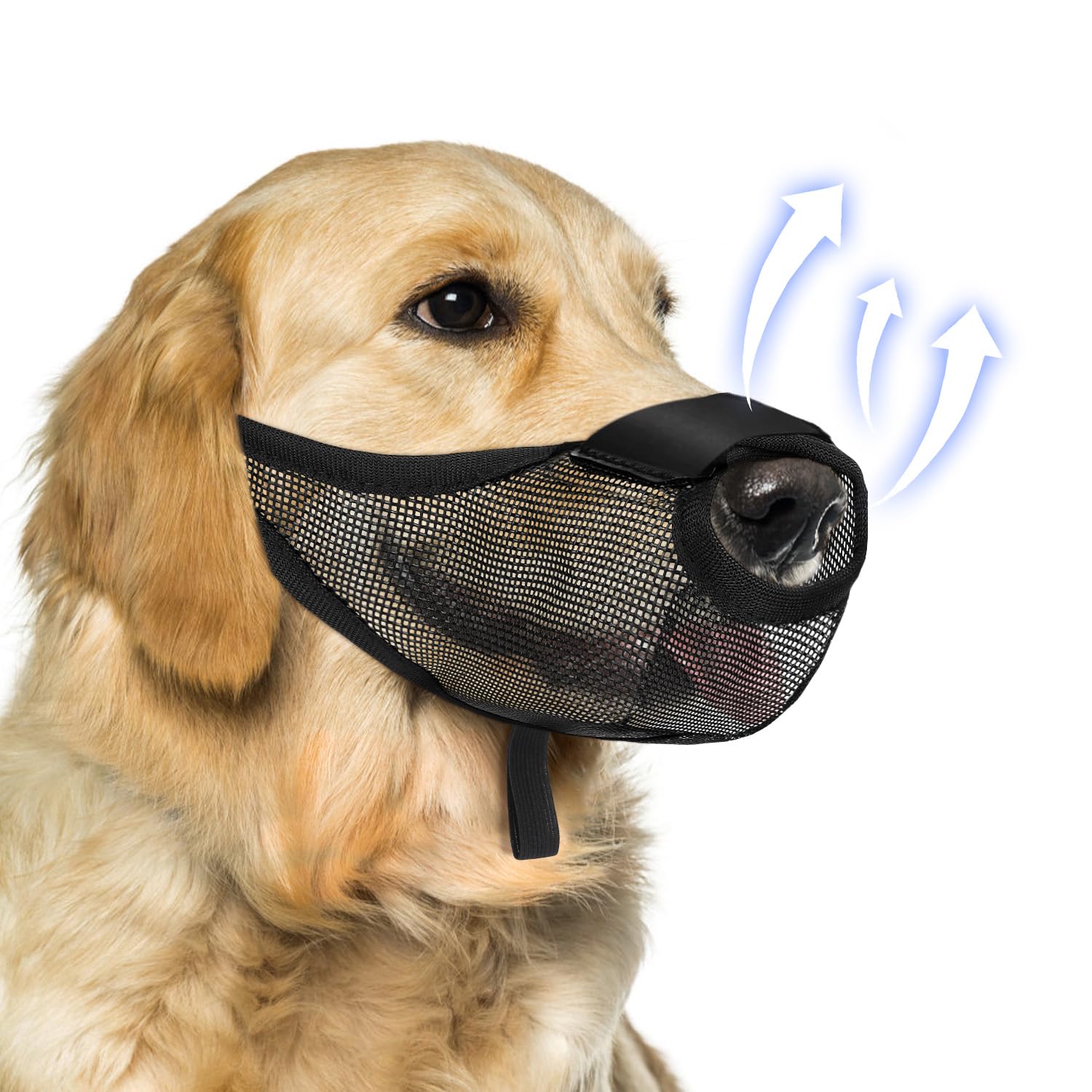 NOWAWEVE bozal para perro con abertura frontal facilita la respiración durante paseos.