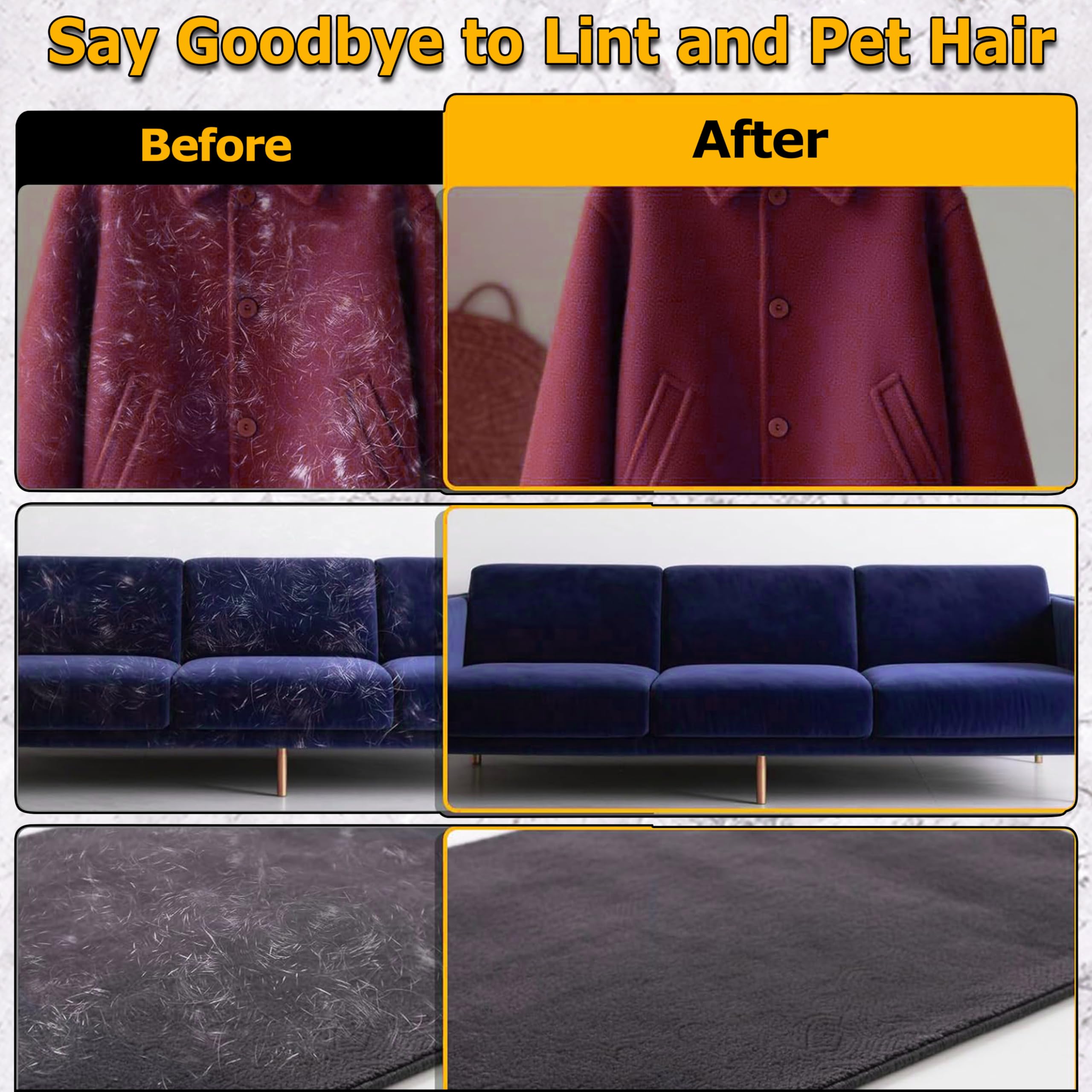 NoWoof eliminacion-pelo-tapiceria-sofas: limpia suavemente tapicería y cojines.