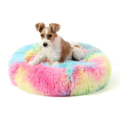 NOYAL cama-donut-calma para perro pequeño con borde elevado y seguridad.