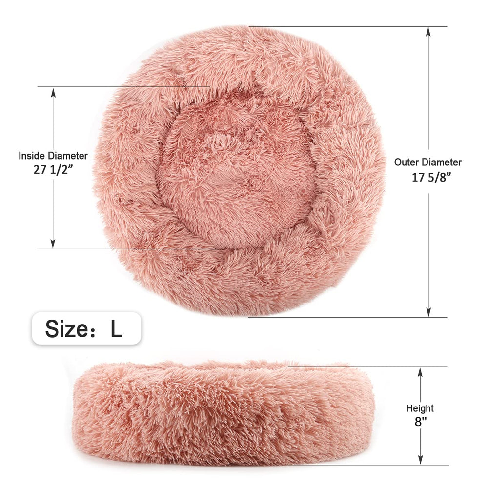 NOYAL cama-donut-detalle-funda-lavable: funda suave y lavable para higiene.
