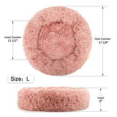 NOYAL cama-donut-detalle-funda-lavable: funda suave y lavable para higiene.