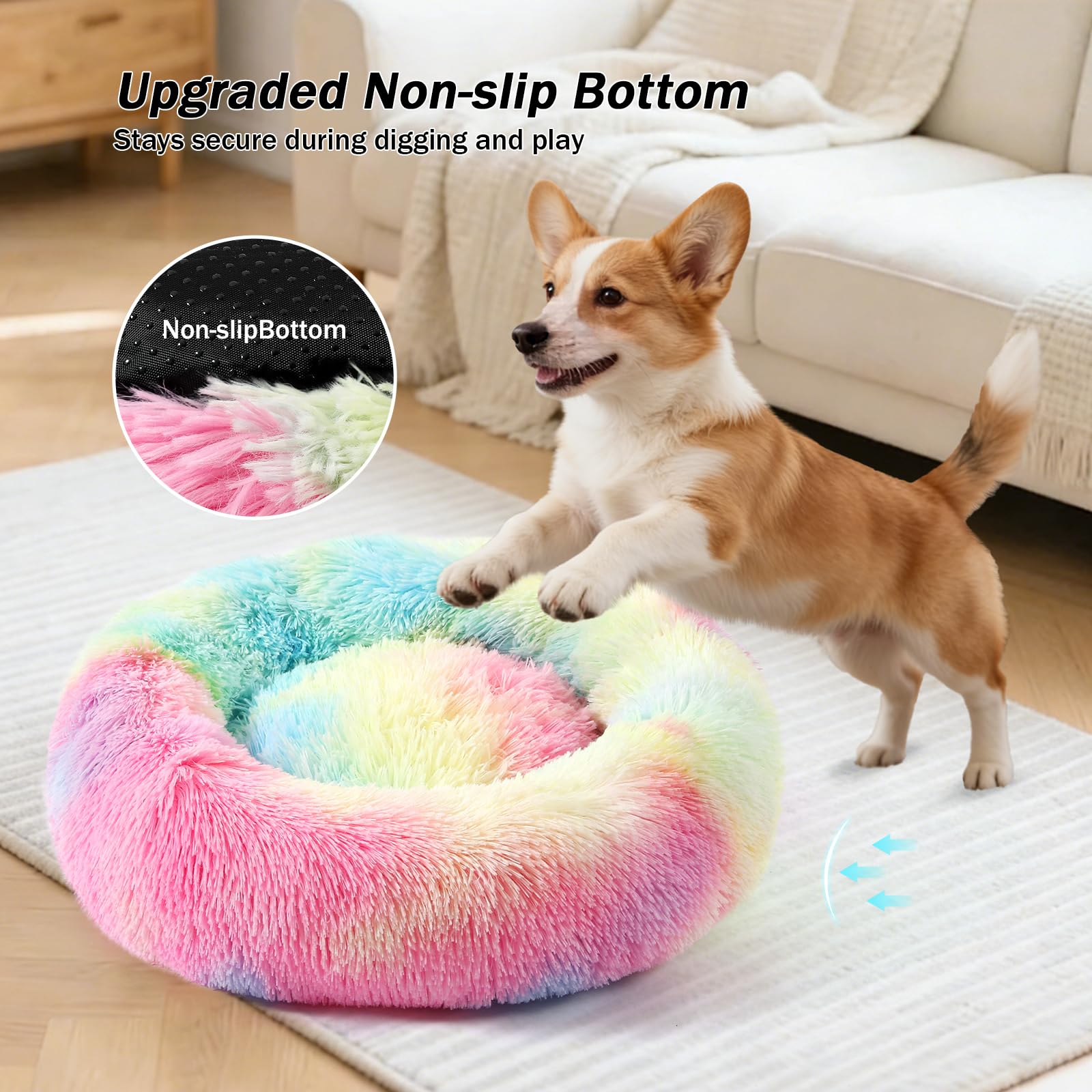 NOYAL cama donut: base antideslizante para dormir con seguridad.