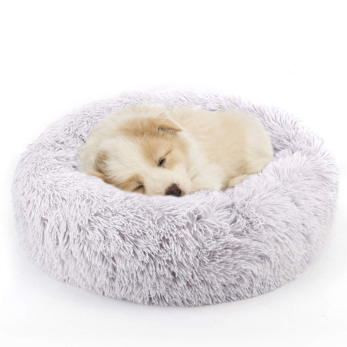 La cama NOYAL Donut para perro pequeño ofrece confort y seguridad para dormir.