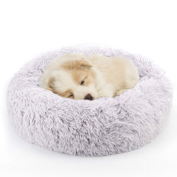 La cama NOYAL Donut para perro pequeño ofrece confort y seguridad para dormir.