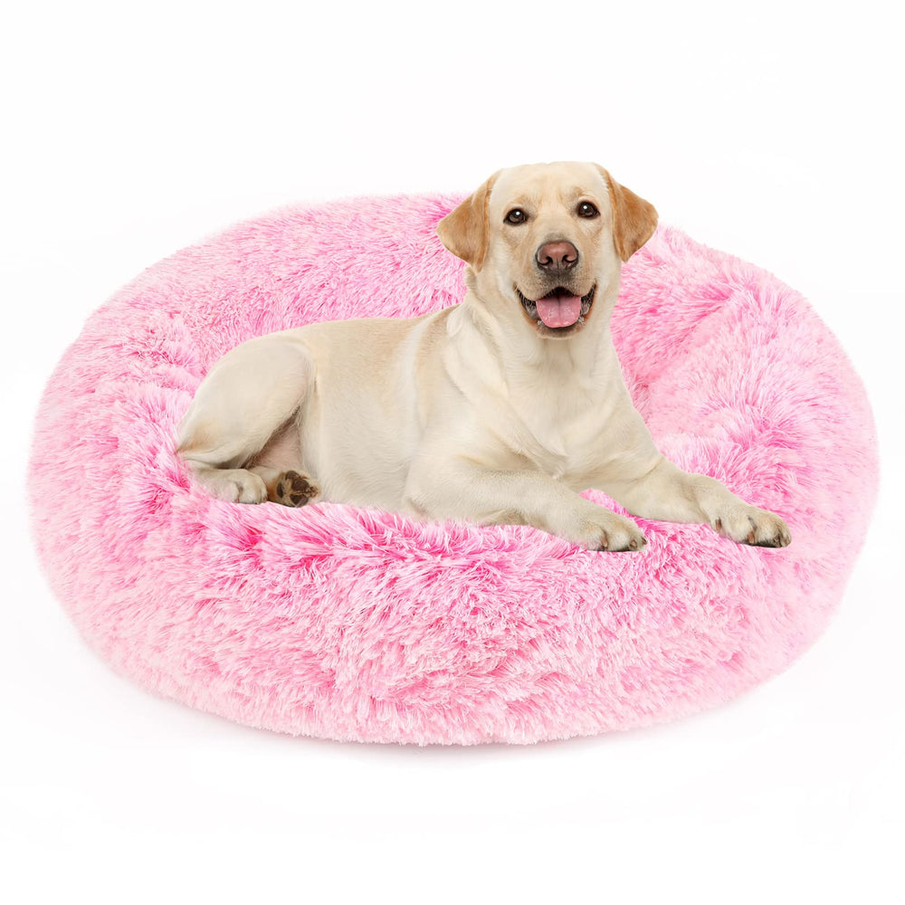NOYAL Cama Donut para perros pequeños con borde acolchado para tranquilidad nocturna