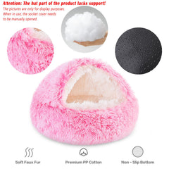 NOYAL Cama para perro acolchada capucha, confort suave para siestas tranquilas.