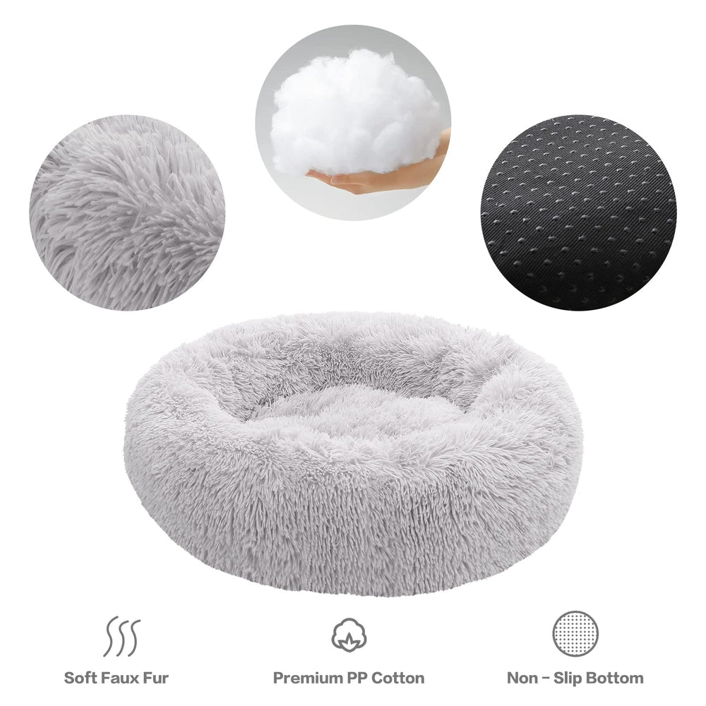 NOYAL Cama Calma en Forma de Dona Detalle Reborde acolchado para descanso envolvente