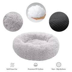 NOYAL Cama Calma en Forma de Dona Detalle Reborde acolchado para descanso envolvente