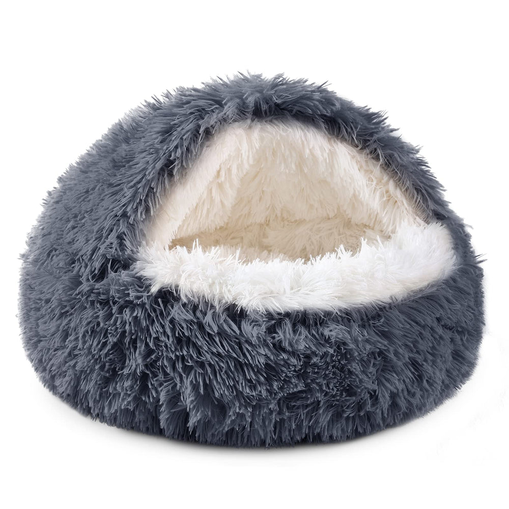 NOYAL cama para perros dona capucha frente, descanso seguro.