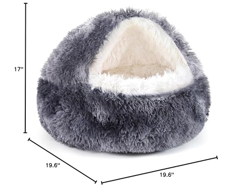 NOYAL cama-donut-capucha ideal para perros que buscan refugio acogedor.
