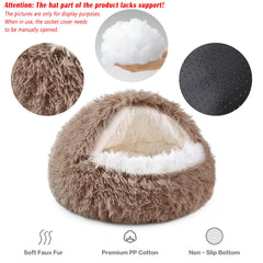 Cama NOYAL donut con tejido esponjoso ofrece comodidad suave para siestas.