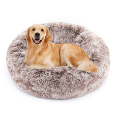 NOYAL Cama en forma de rosquilla Calma para perros y gatos con bordes elevados para mayor seguridad.