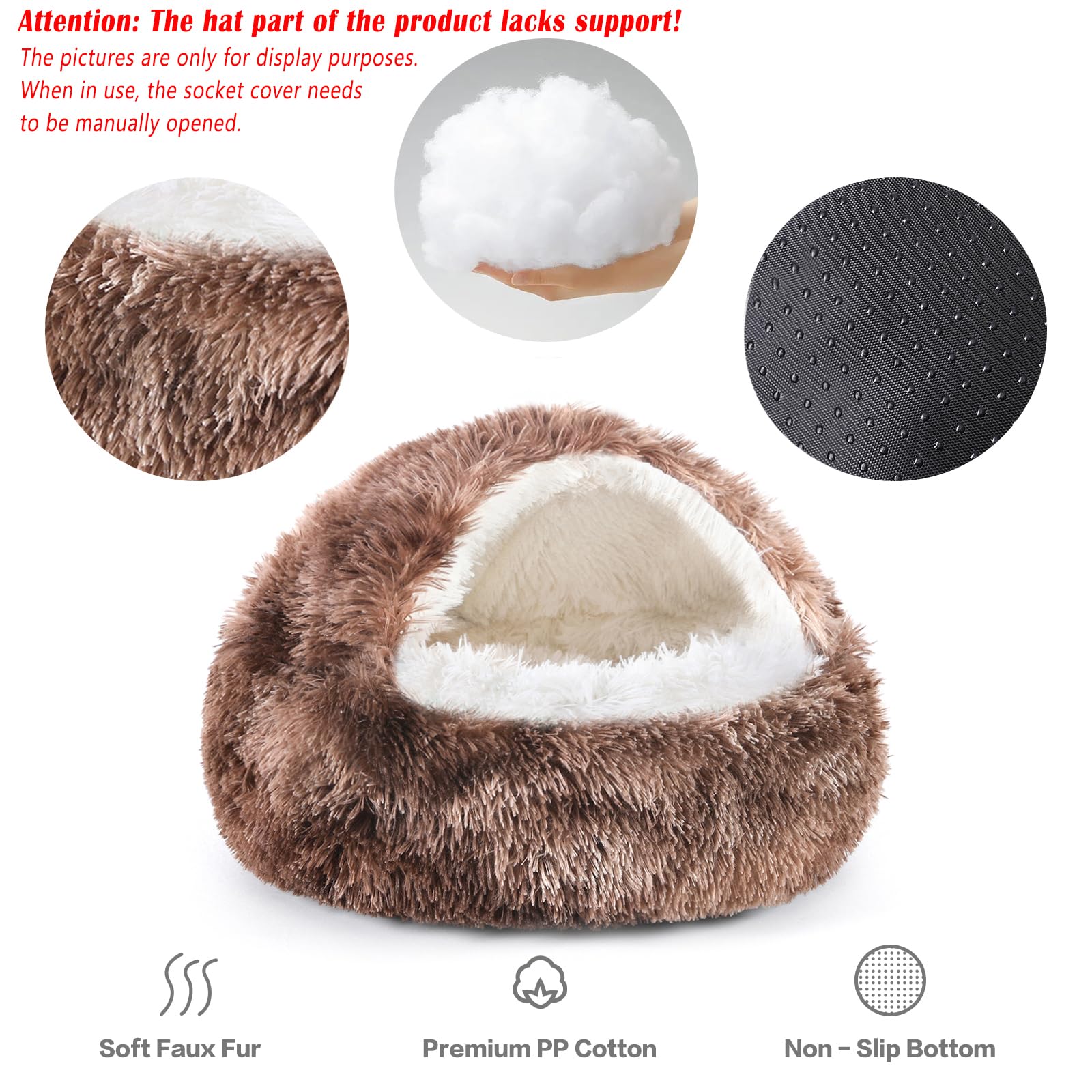 NOYAL interior-almohada-nube para perros: sensación suave y calmante