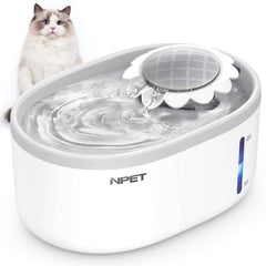 NPET bebederos para gatos con ventana de nivel visible para monitorear el agua.