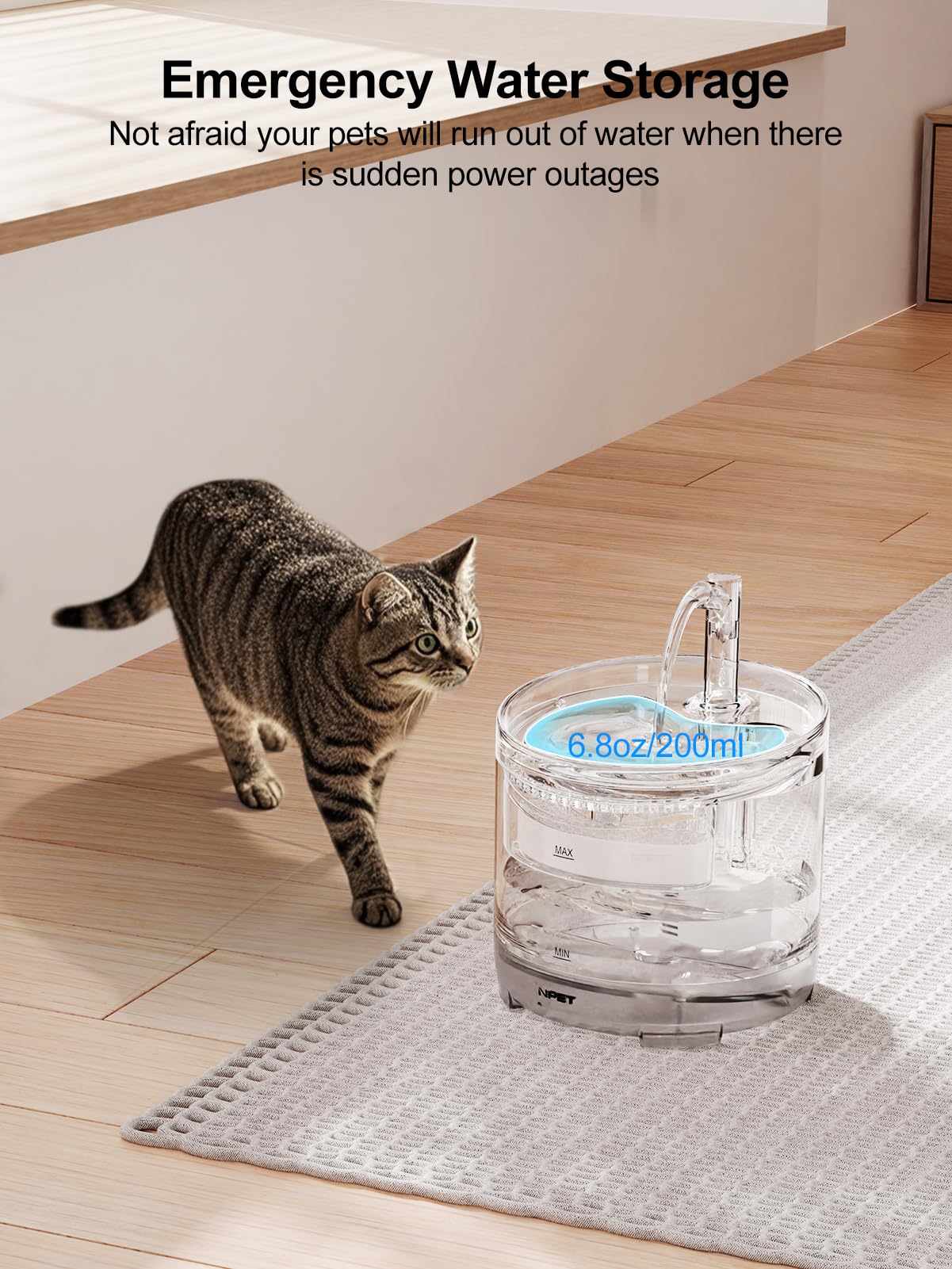 npet wf050tp, filtro triple mejora la calidad del agua para mascotas.
