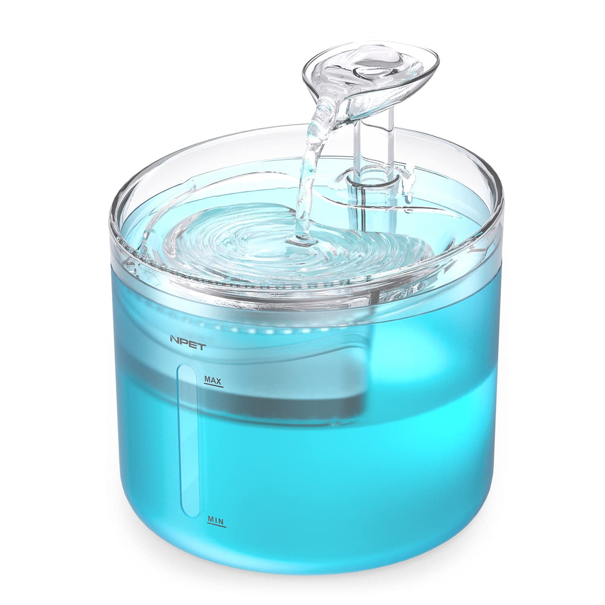 NPET WF100 fuente-agua-gatos fomenta hidratación con flujo suave y natural