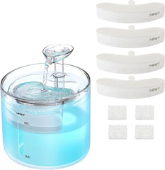 NPET WF100 fuente para gatos con hoja atractiva que incentiva beber agua