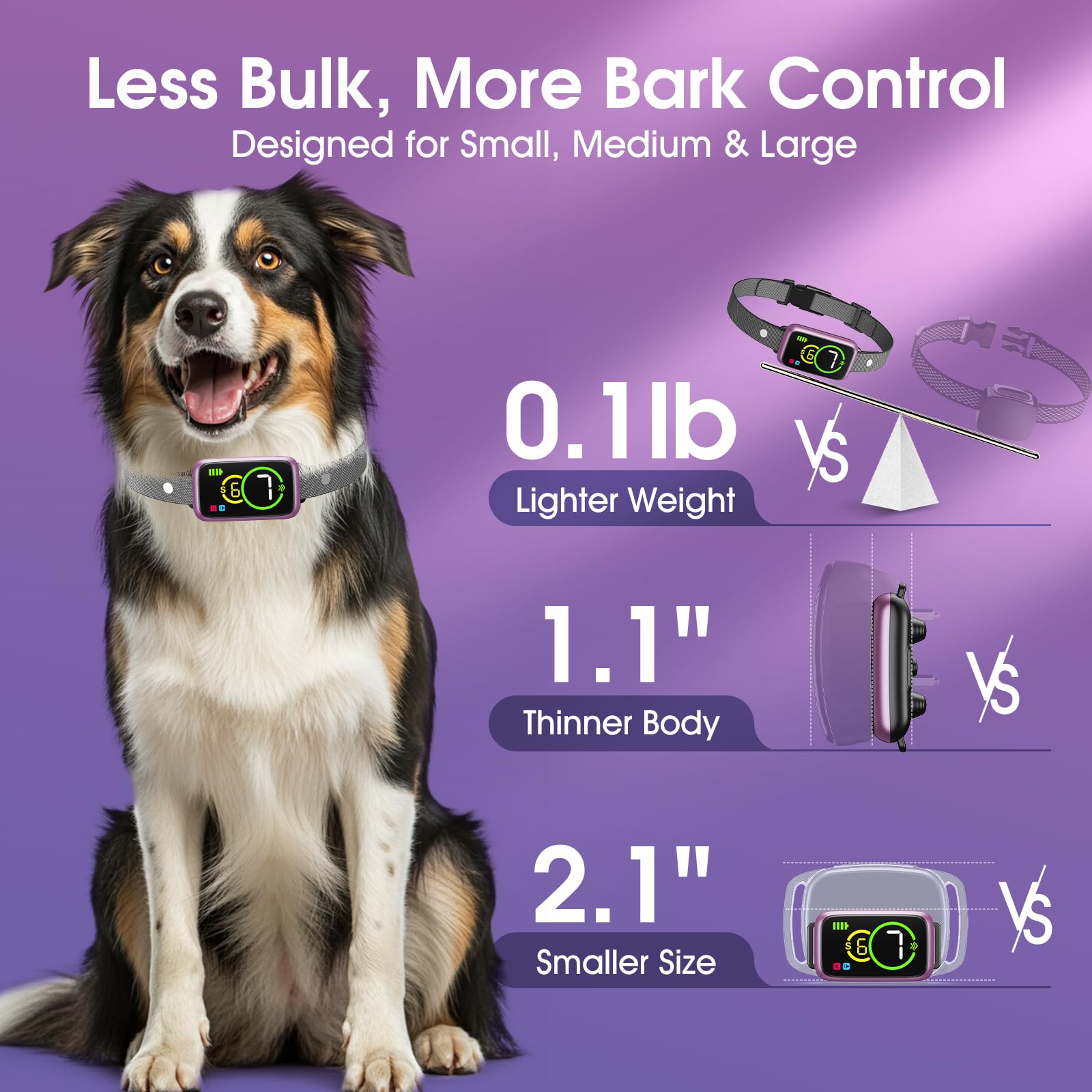 Collar NQQHNN con 7 niveles de sensibilidad para diferentes temperamentos