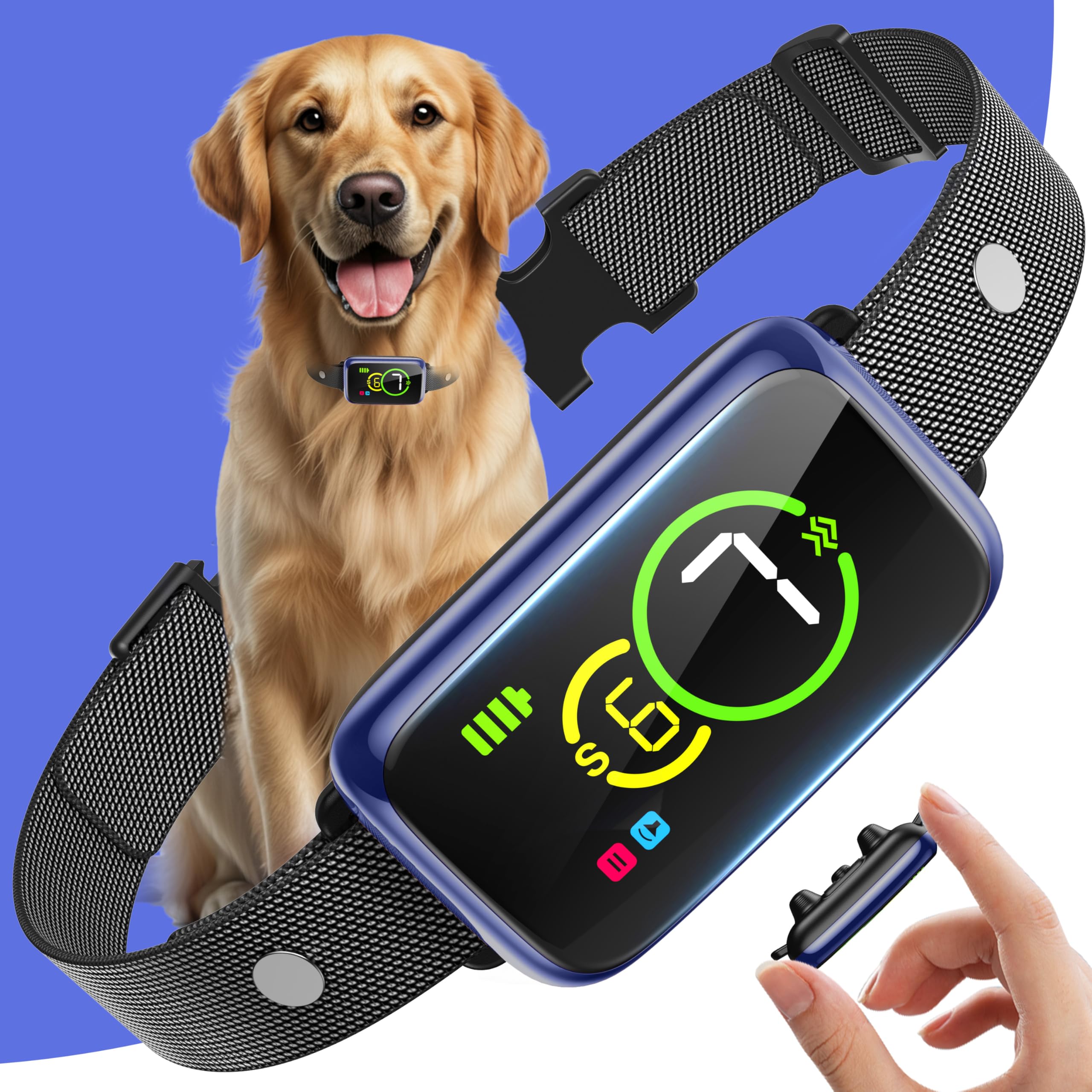 NQQHNN collar anti-ladridos inteligente para entrenamiento suave y seguro en casa