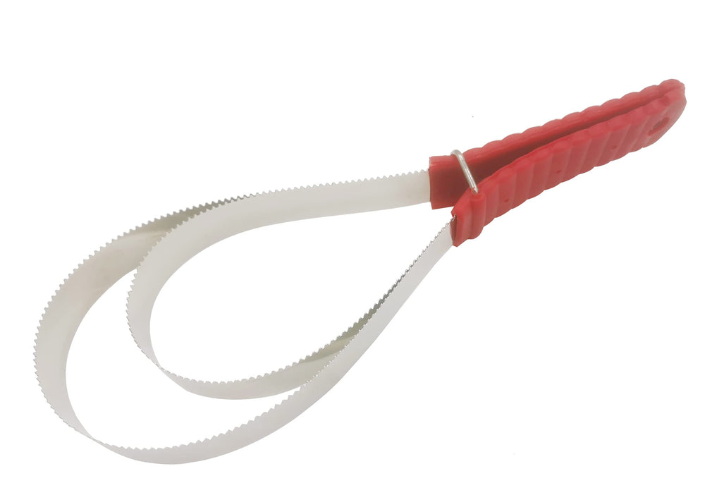 NRTFE cuchilla desprendimiento para perros, dos bucles, recoge pelos sueltos con suavidad.