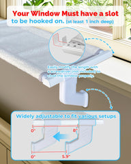 NRYDEPET base ajustable con gancho para fijar en ventana estable.