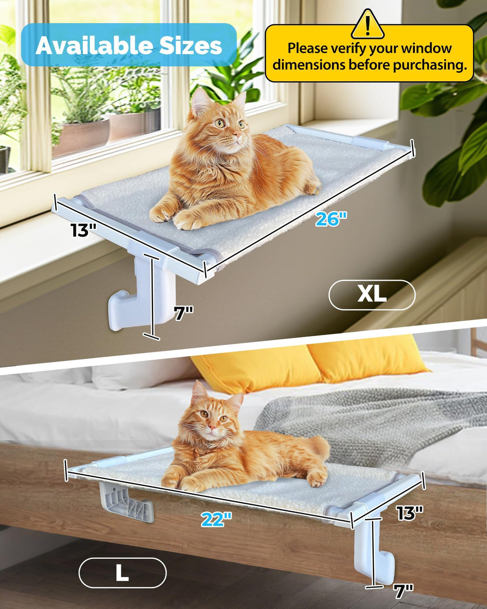 NRYDEPET montaje sencillo en ventanas de hasta 5.9 pulgadas de ancho.