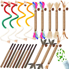 NSWXZDS juguete para gatos indoor con 21 piezas, estimula juego y exploración.