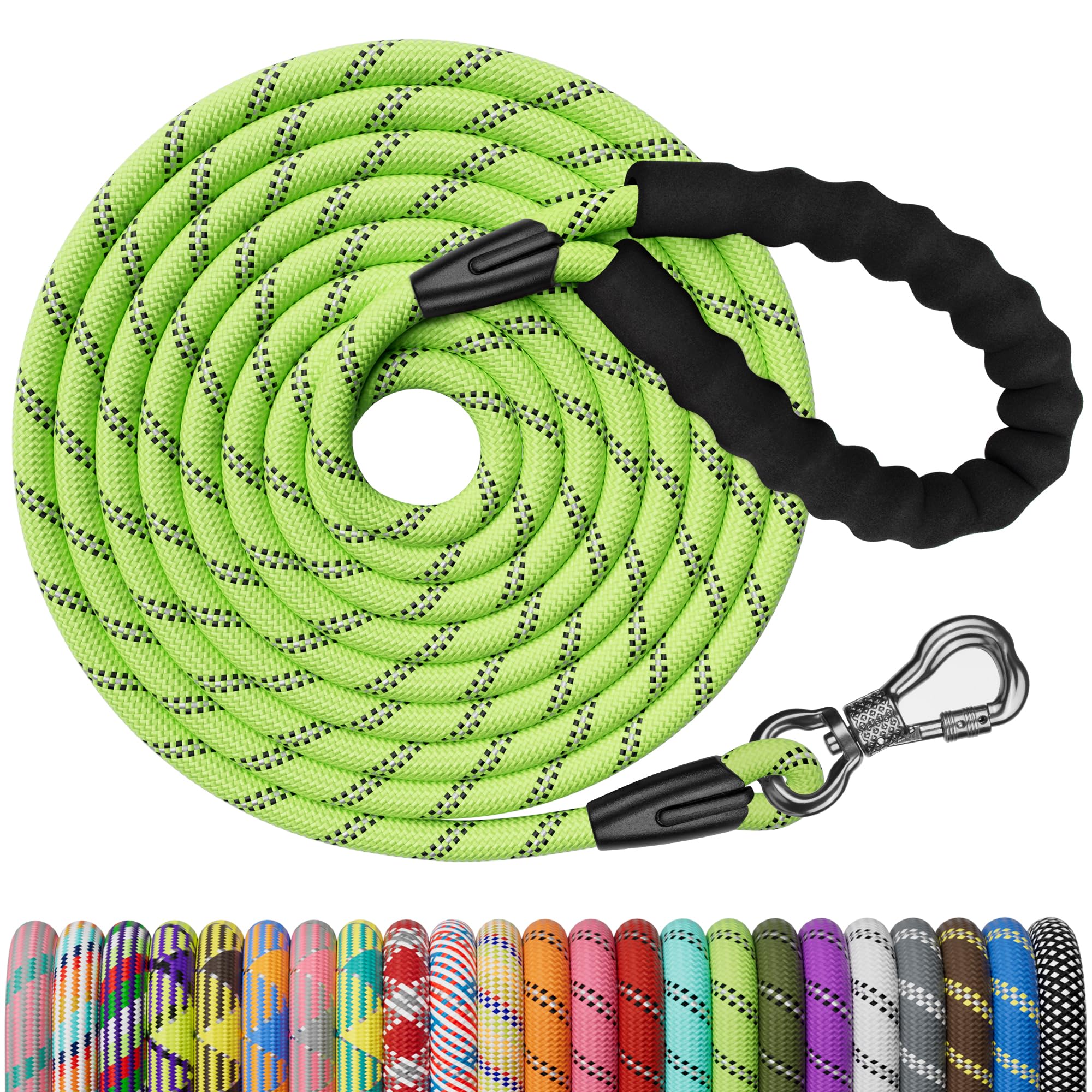 NTR heavy duty dog leash with bone-hook for secure, tangle-free walks.