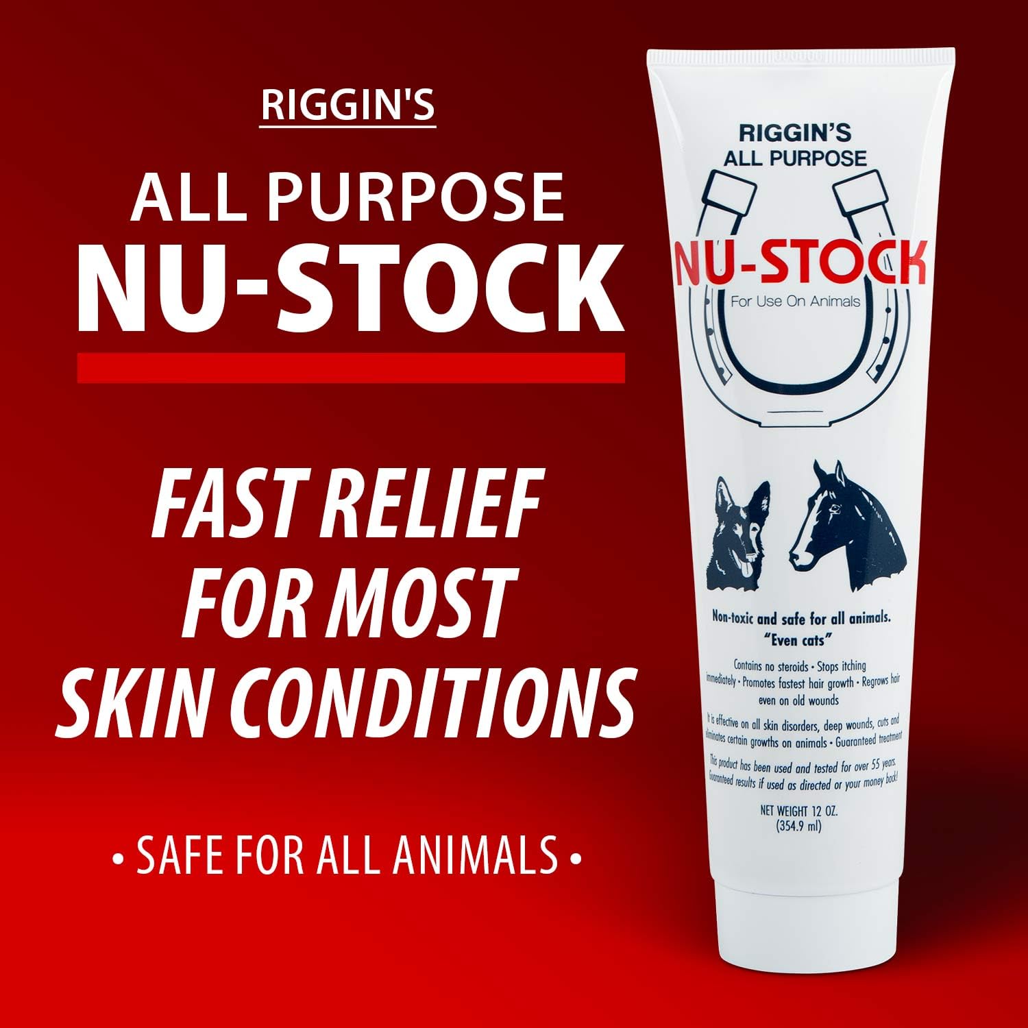 Aplicación en perro con Nu-Stock, alivio suave para irritaciones de piel.