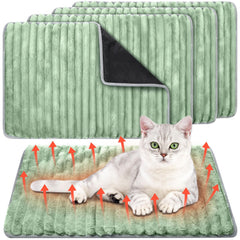 Nuanchu cama autocalentante para gatos, paquete de cuatro, cálida y cómoda.