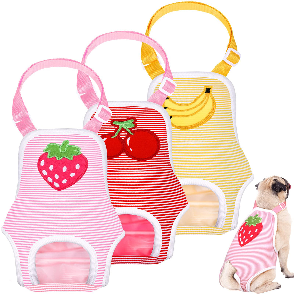 Pañal Nuanchu para perro mujer talla pequeña, ajuste cómodo para perros pequeños.