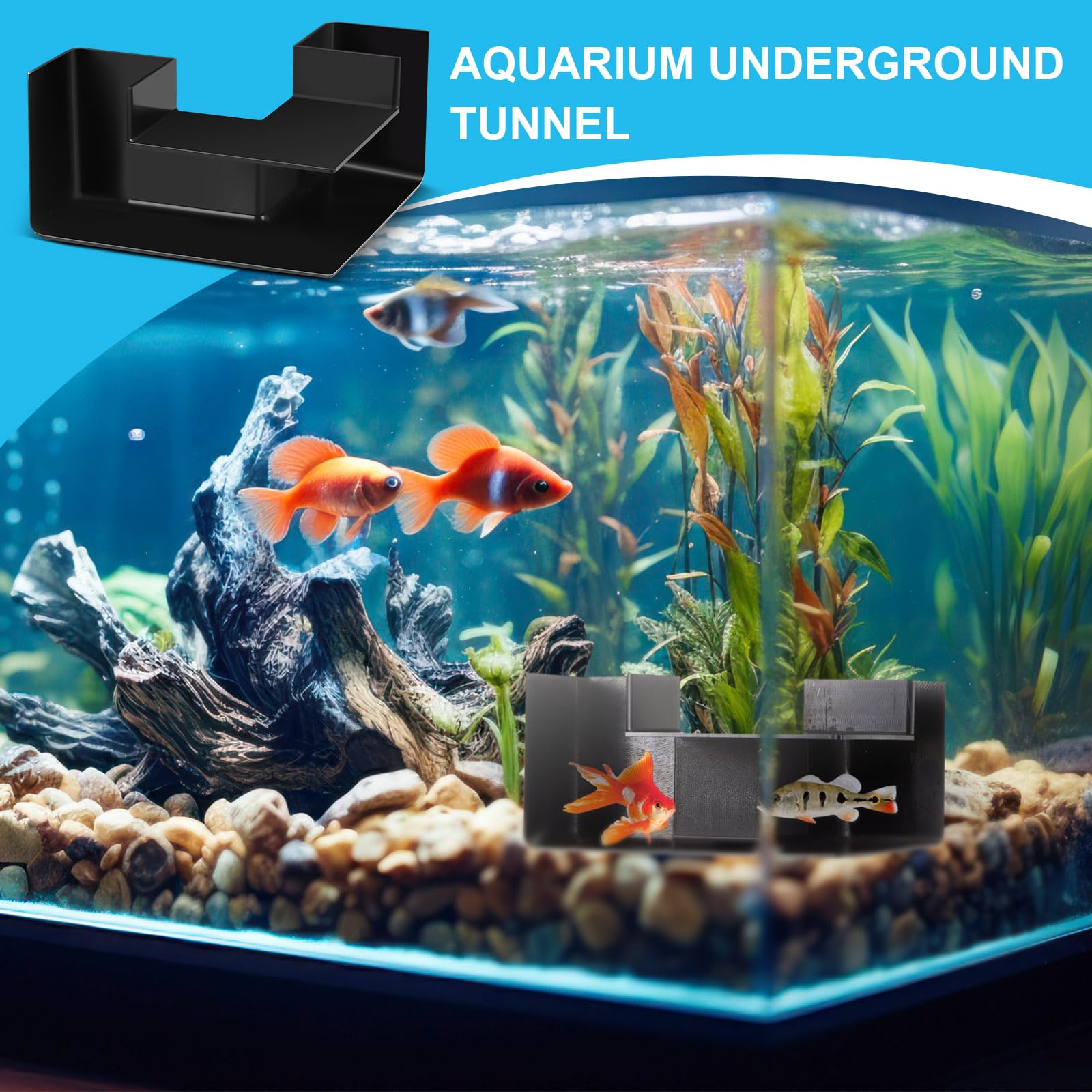 Nuanchu diseño oculto para acuario, añade estilo y privacidad.