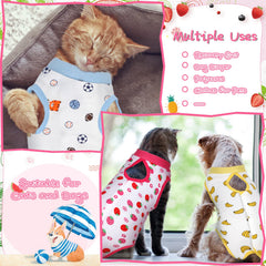 Nuanchu modal suave, traje de recuperación para gatos cómodo y flexible.