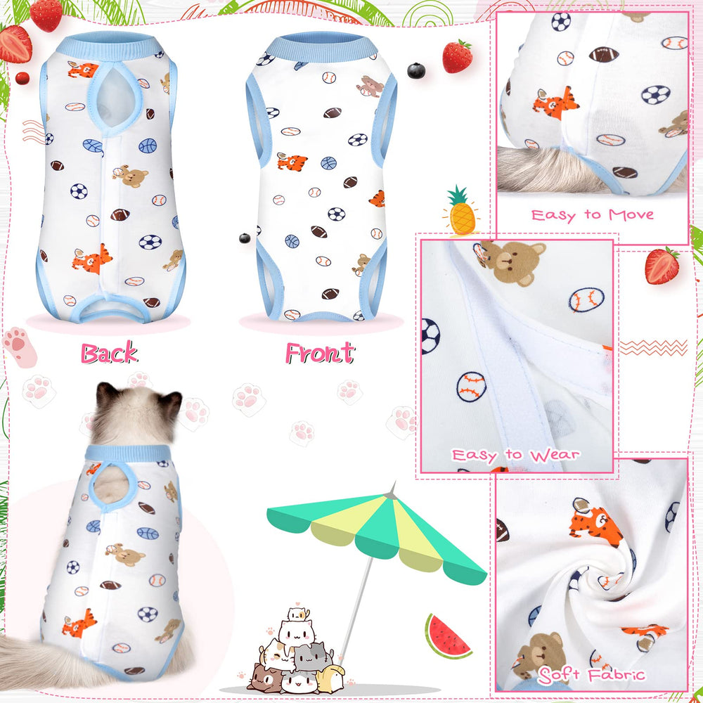 Nuanchu pijama para gatos, reduce estrés durante la recuperación.