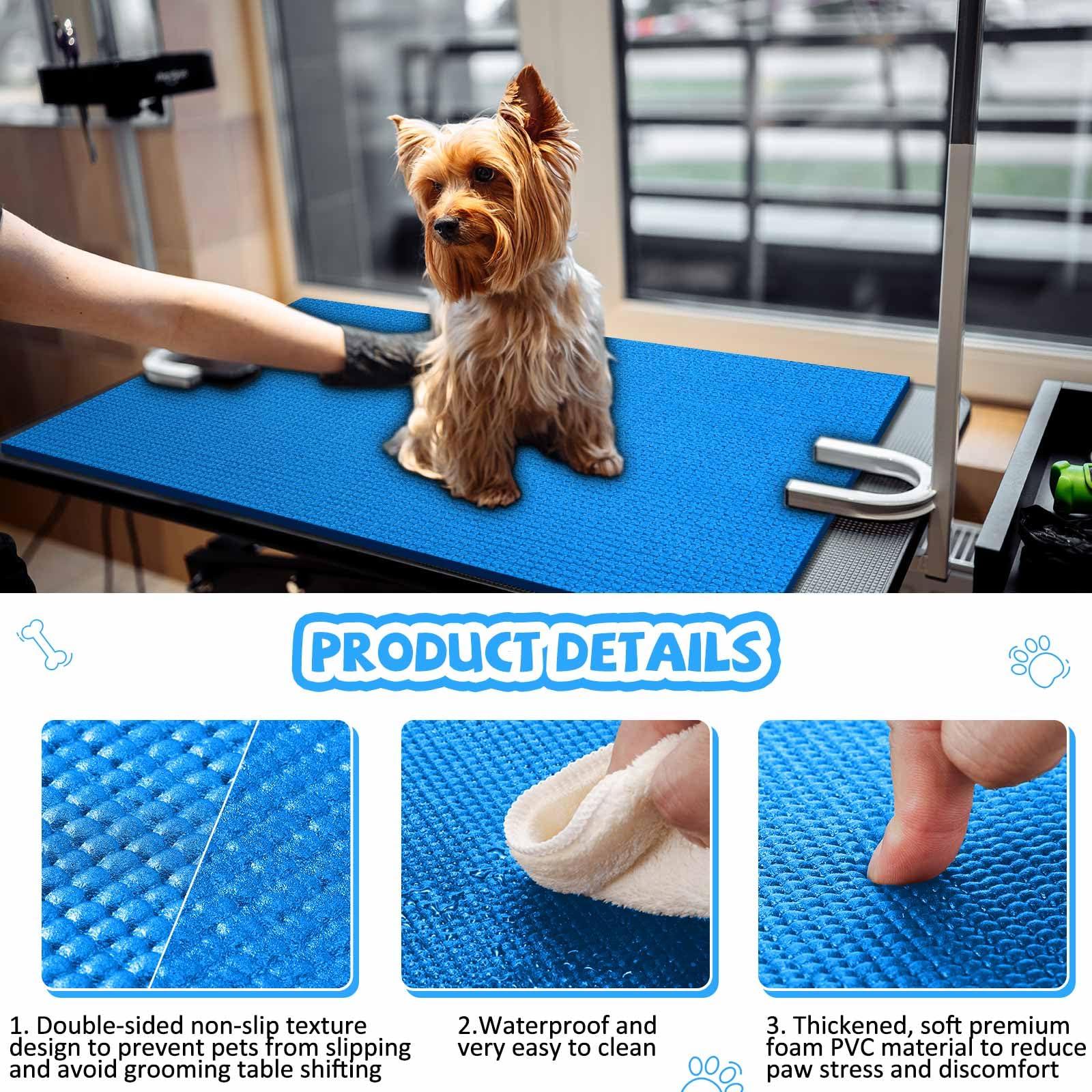Nuanchu almohadilla para baño de mascotas, fácil de limpiar y mantener.
