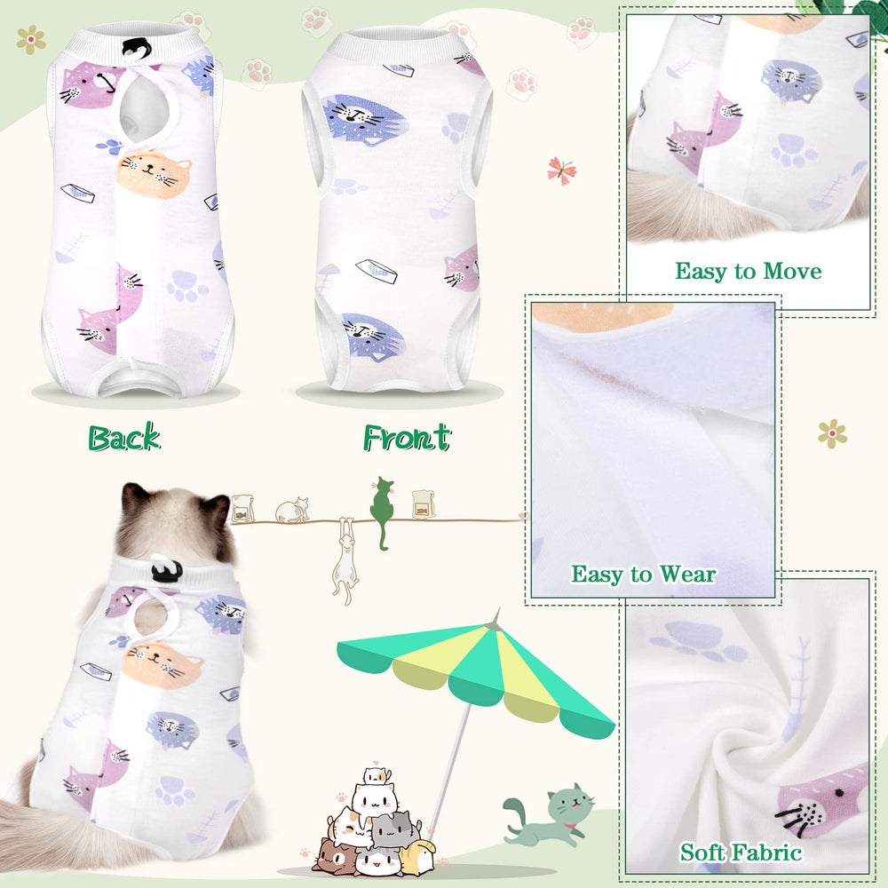 Nuanchu traje, detalle cuello elástico, cómodo y evita que el gato escape.