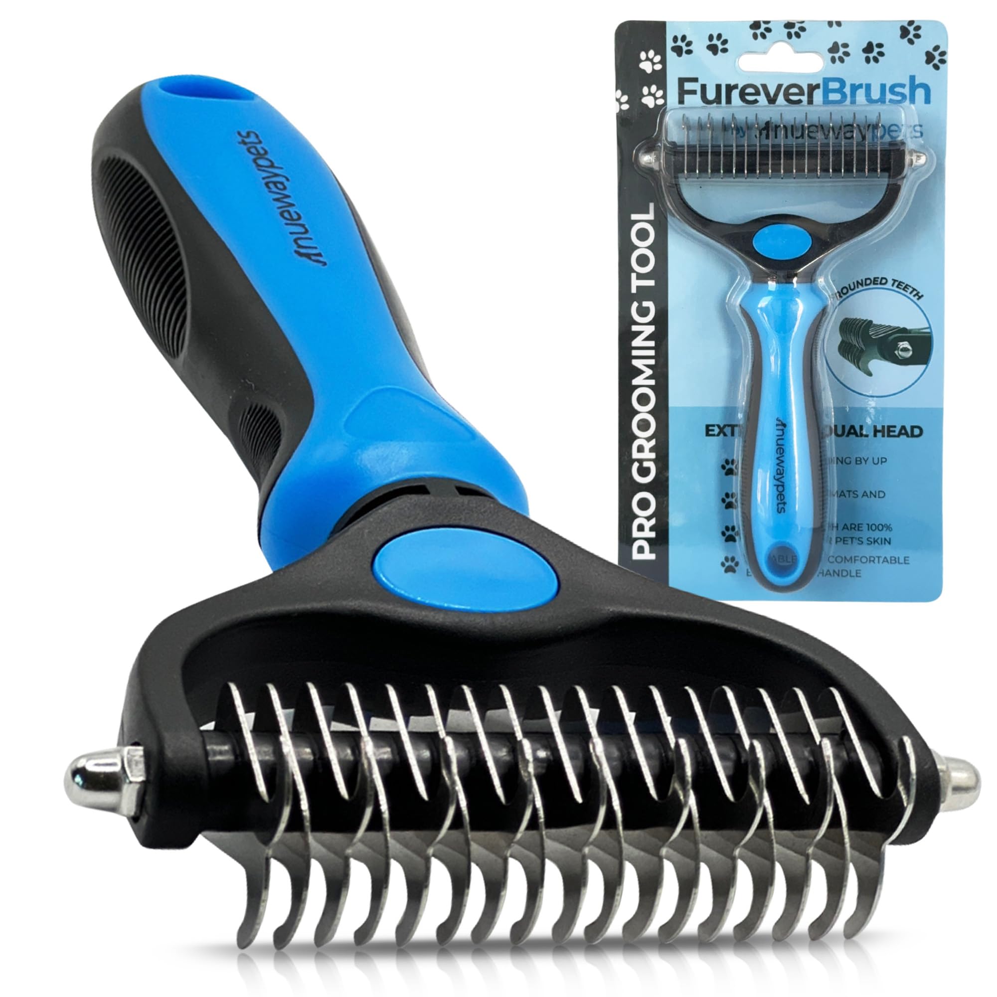 The Original FureverBrush de NuewayPets cepilla el subpelaje y reduce pelo suelto.