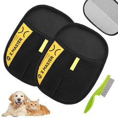 Guante Nukssi frente: diseño ergonómico para eliminar pelo de mascotas en textiles