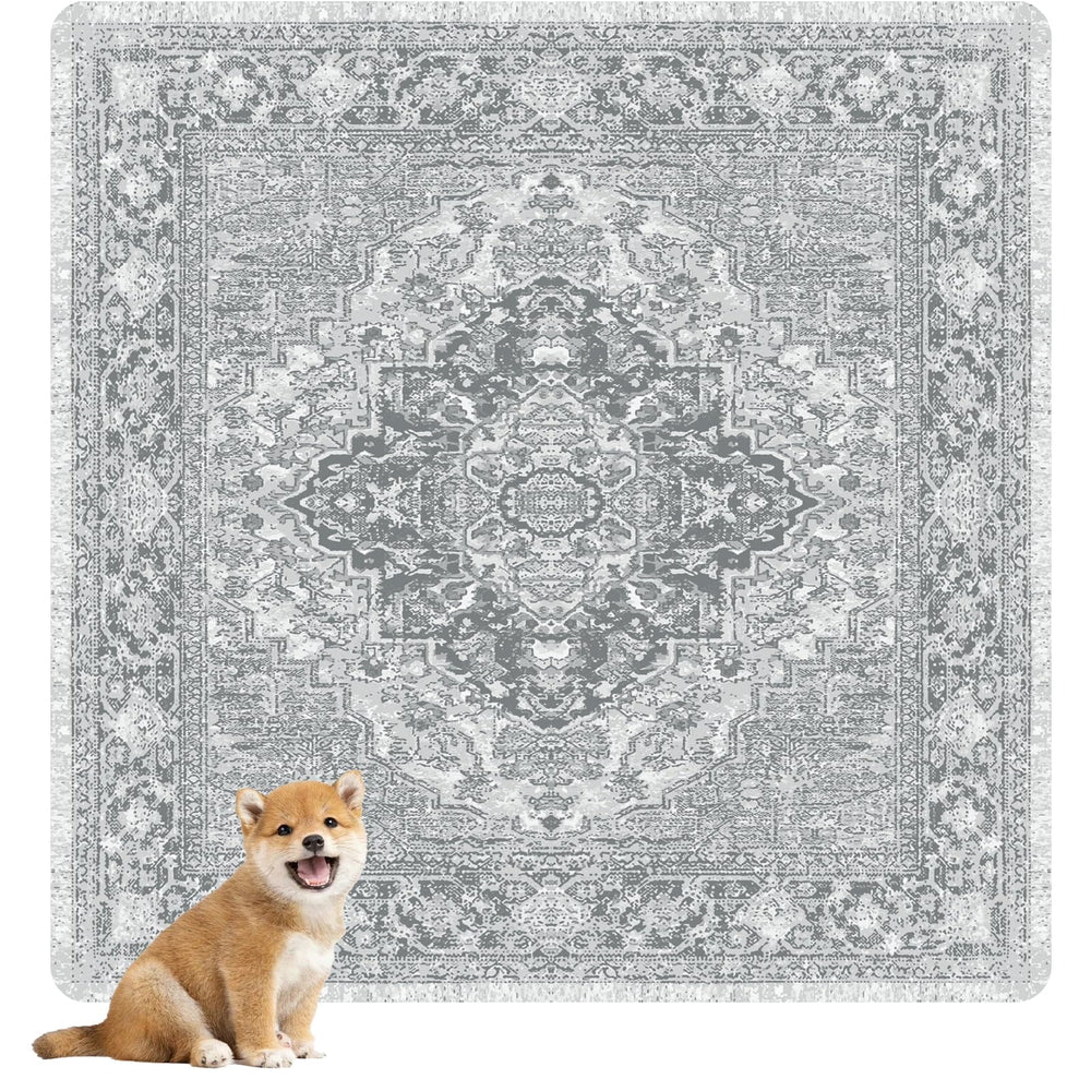 Nunubaby almohadilla lavable gris-geo para perros, protege suelos y estilo.