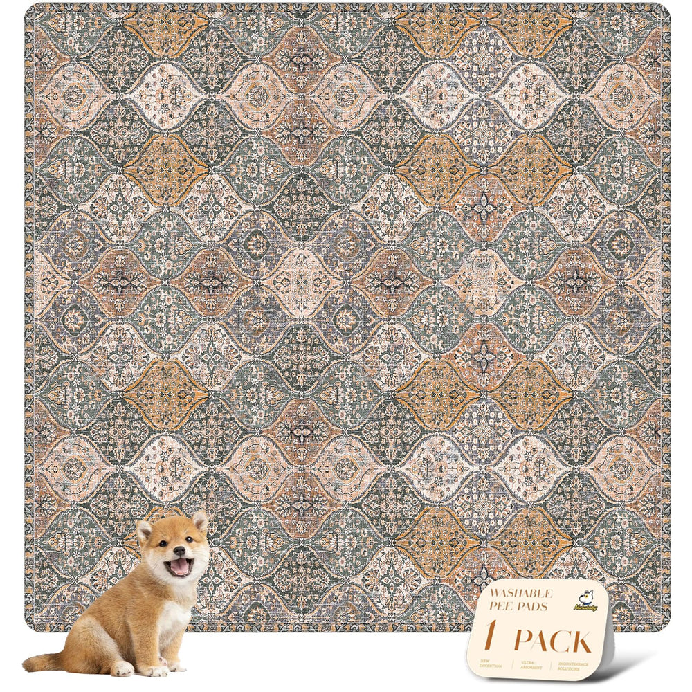 Nunubaby almohadilla higienica para perro estilo marrón multicolor protege el suelo y decora el espacio.
