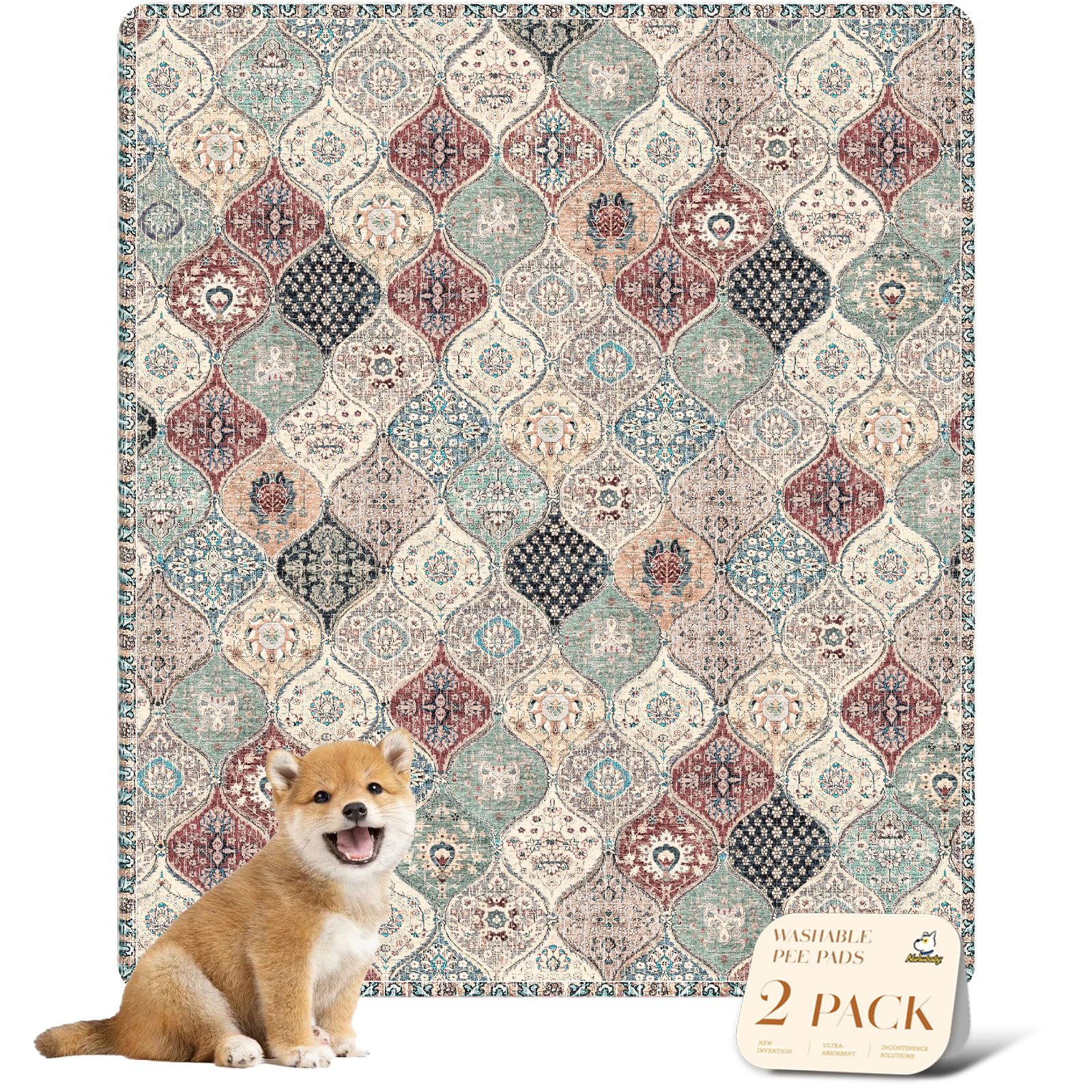 Nunubaby almohadilla lavable para perros, diseño elegante para el hogar.