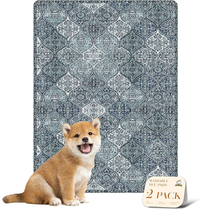 Almohadilla lavable Nunubaby en azul para perros, protección reutilizable de pisos.