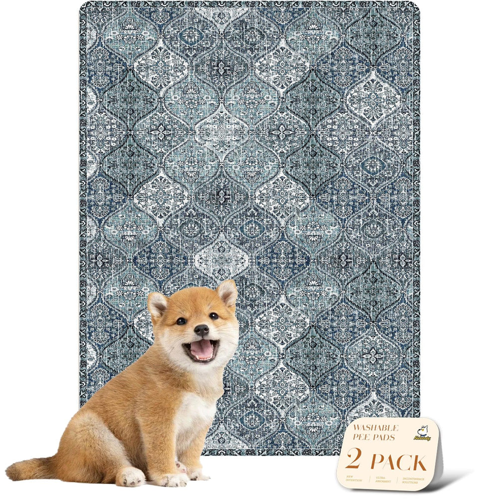 Almohadilla lavable Nunubaby en azul para perros, protección reutilizable de pisos.