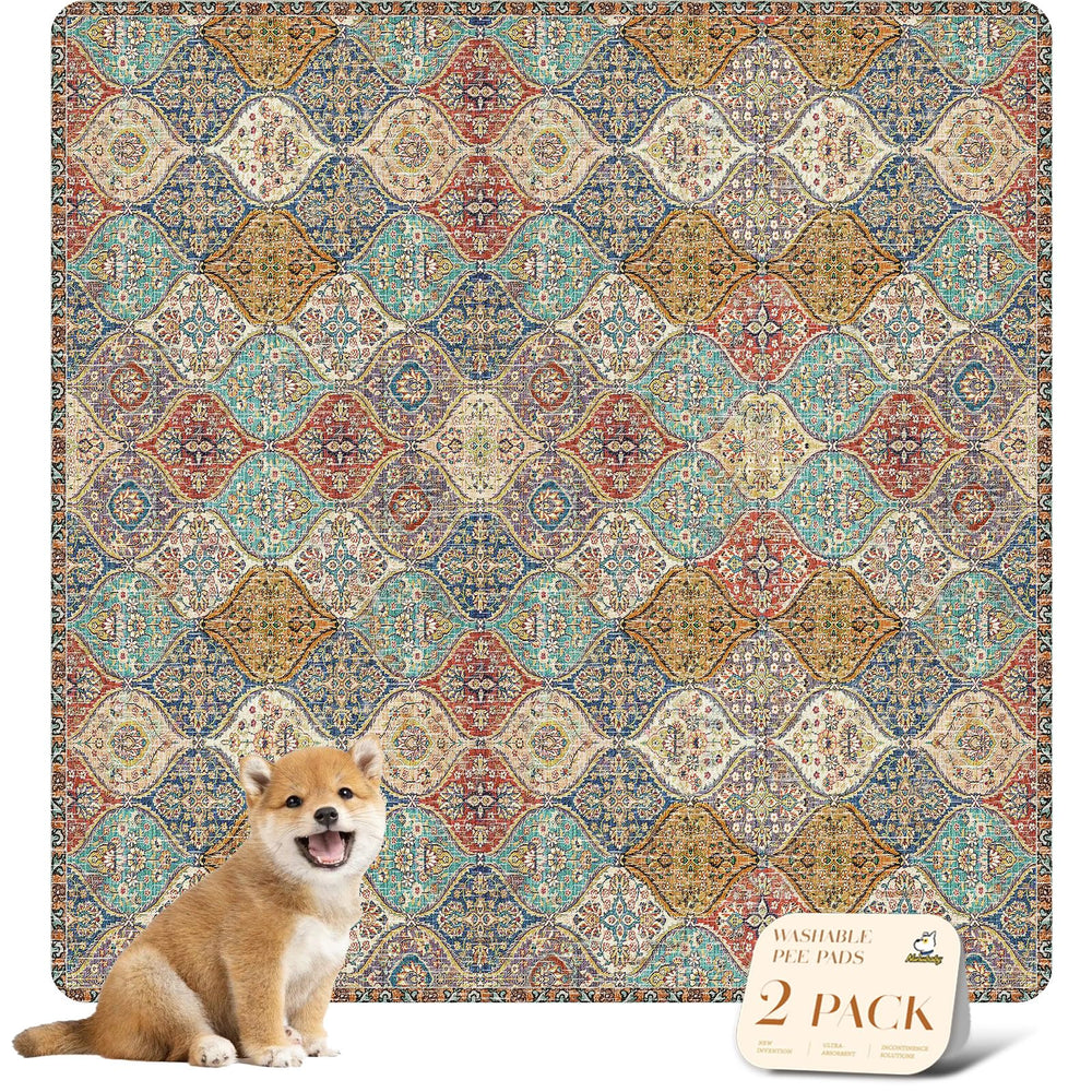 Almohadilla nunubaby crema multicolor para perros, resistente y absorbente para protección de suelos.