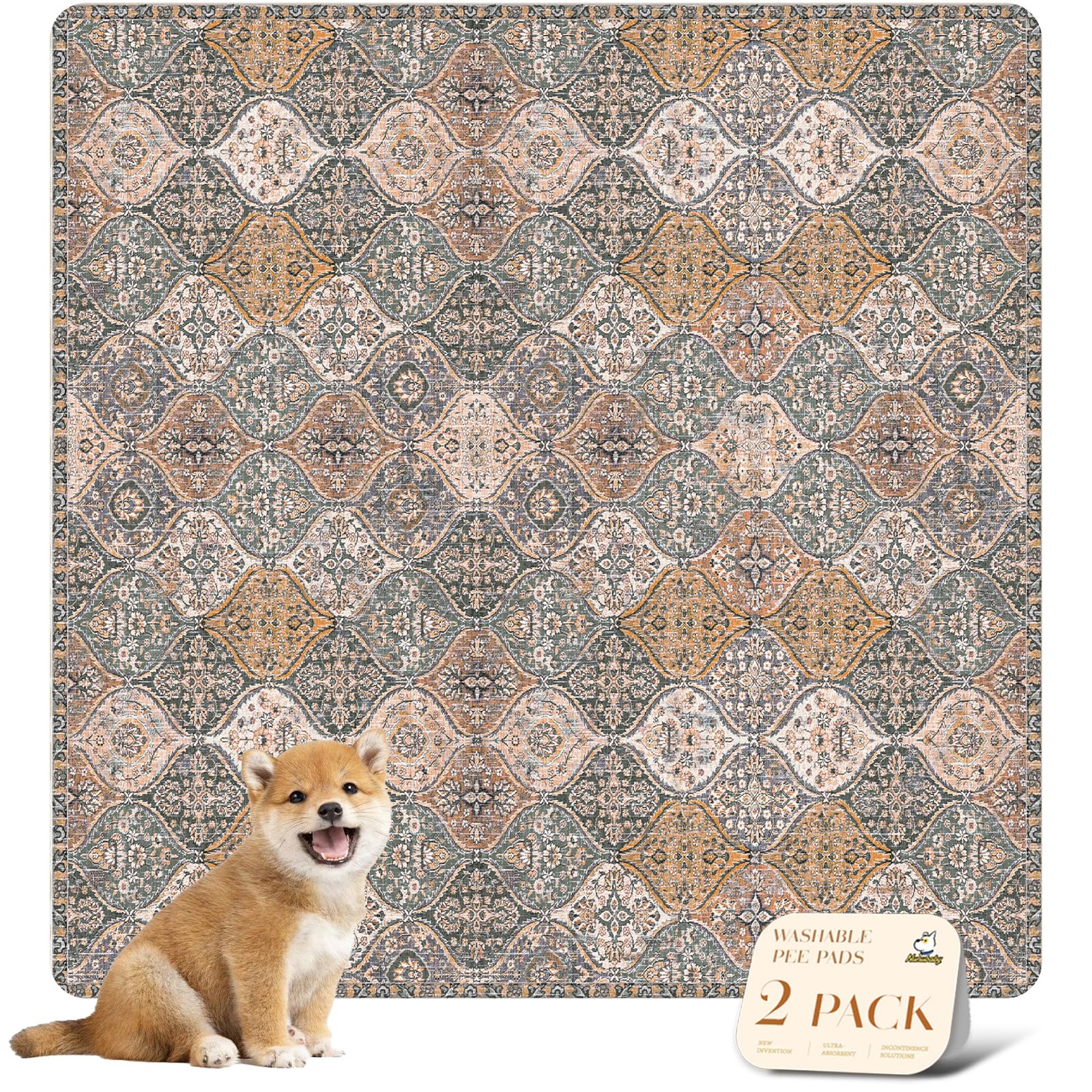 Nunubaby pad lavable para perros, diseño elegante protege pisos y muebles.